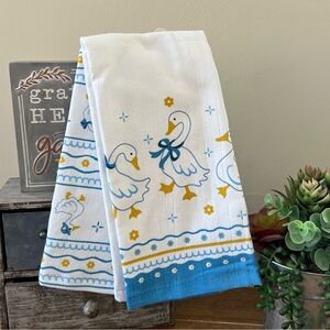 2 New Cottage Geese Kitchen Towels